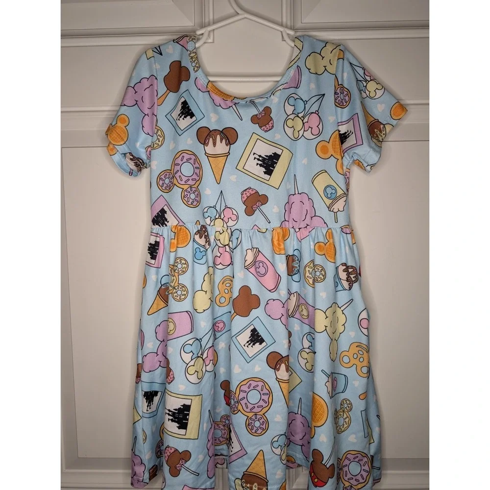 Dress Little Girls Mouse Princess Park Snacks Characters Spring Summer Size 6/7